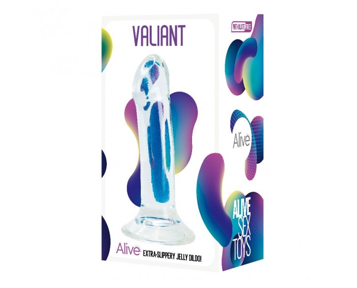 Прозорий фалоімітатор Alive Valiant Jelly Dildo