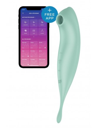 Смарт-вібратор для клітора з вакуумною стимуляцією Satisfyer Twirling Pro+ Mint