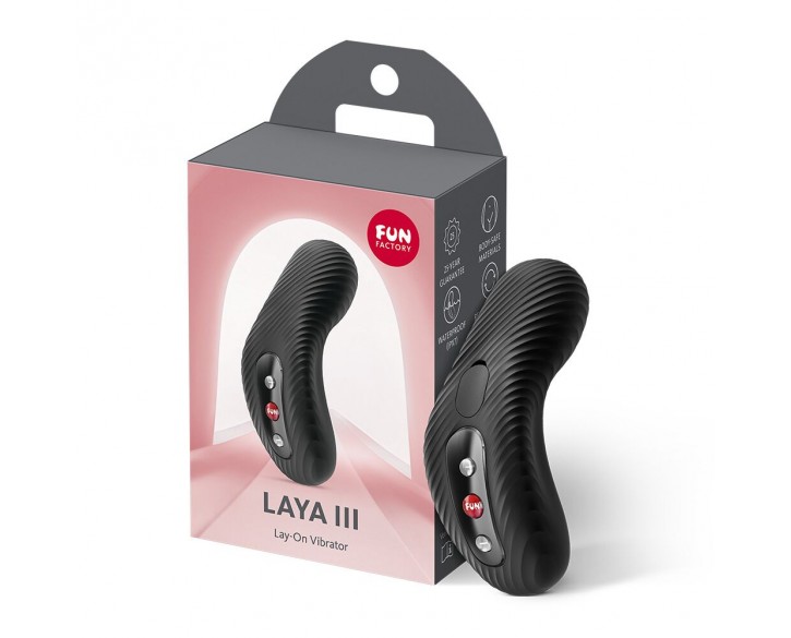 Накладний вібратор Fun Factory LAYA III Black, ефект постукування пальцем
