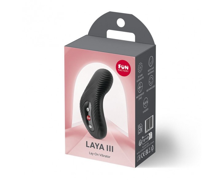 Накладний вібратор Fun Factory LAYA III Black, ефект постукування пальцем