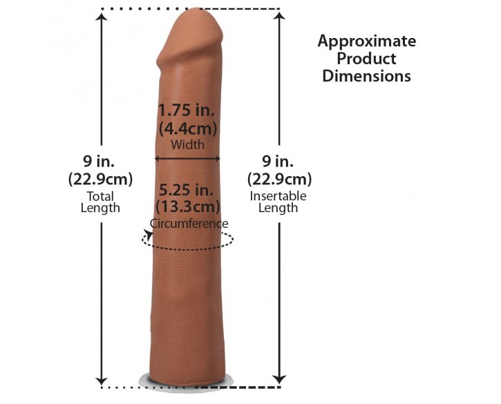 Фалоімітатор Doc Johnson The Realistic Cock ULTRASKYN - 9 Inch Caramel