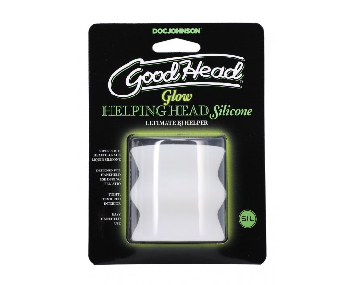 Мастурбатор Doc Johnson GoodHead - Glow Helping Head Silicone