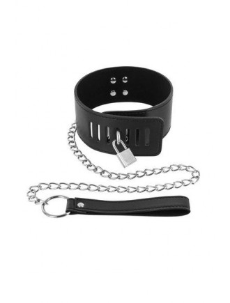 Нашийник з повідцем Fetish Tentation Padlock and Leash