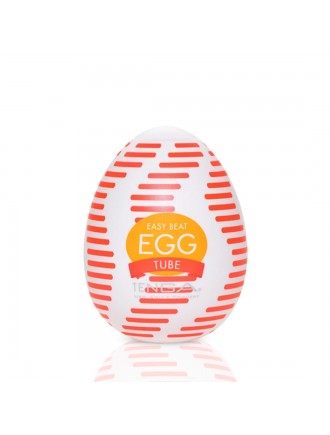 Мастурбатор-яйце Tenga Egg Tube, рельєф з поздовжніми лініями