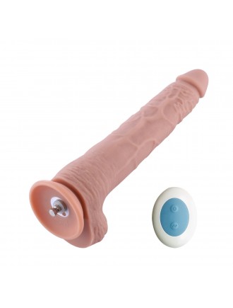 Фалоімітатор 11.8″ з вібрацією для секс-машин Hismith Silicone Dildo with Vibe, KlicLok, пульт ДК