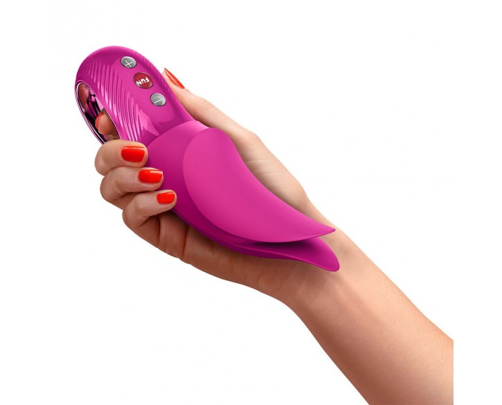 Вібратор для клітора Fun Factory VOLTA Magenta, гнучкий подвійний кінчик