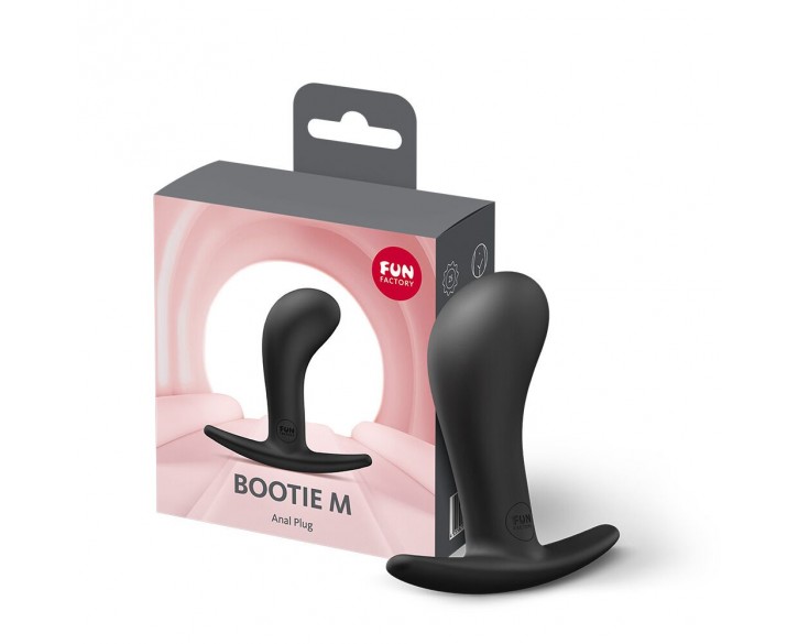 Анальна пробка Fun Factory BOOTIE M Black, діаметр 3,3 см, тонкий обмежувач