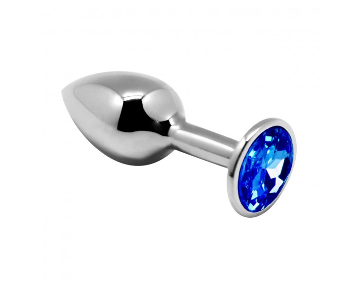 Металева анальна пробка з кристалом Alive Mini Metal Butt Plug Blue L