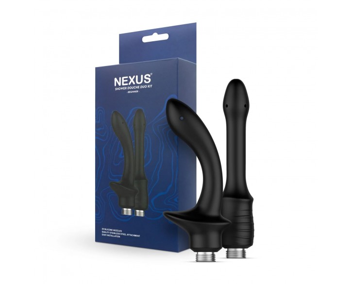 Набір насадок для анального душу Nexus BEGINNER Shower Douche Duo Kit - Black