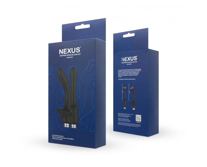 Набір насадок для анального душу Nexus BEGINNER Shower Douche Duo Kit - Black