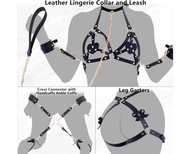 БДСМ-набір LOCKINK YEAHWOW Forced Nadu pose correction set