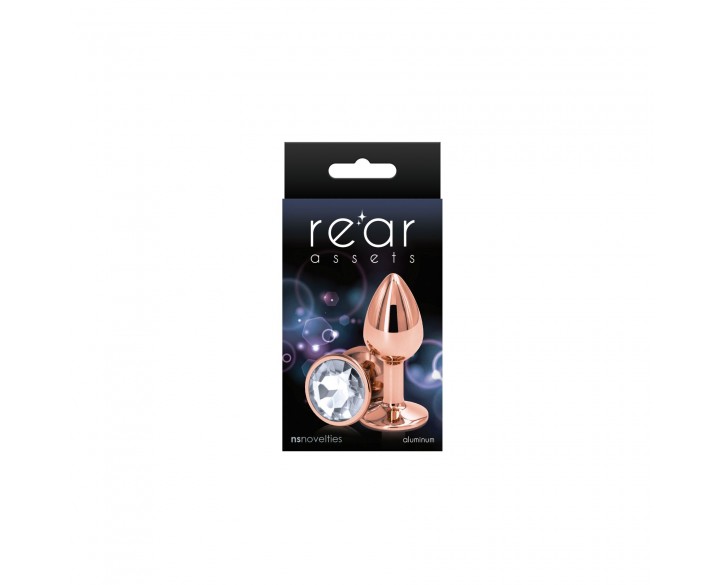 Анальна пробка NS Novelties Rear Assets - Rose Gold - Small - Clear