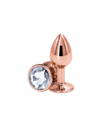 Анальна пробка NS Novelties Rear Assets - Rose Gold - Small - Clear
