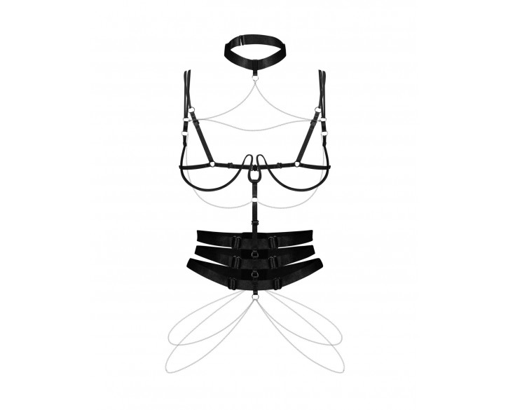 Портупея Obsessive Premisis Black harness S/M/L