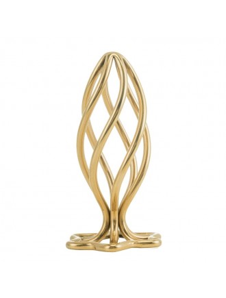 Анальна пробка LOCKINK SEVANDA Hollow Spiral Golden Metal Anal Plug - S size