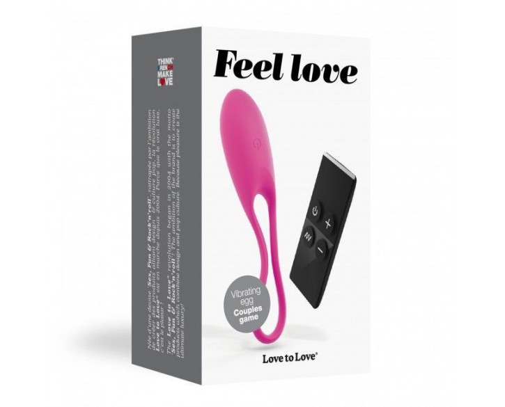 Виброяйце Love To Love Feel Love Pink з пультом ДК та регулюванням інтенсивності