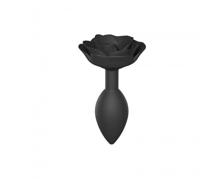 Силіконова анальна пробка Love To Love OPEN ROSES L SIZE - BLACK ONYX