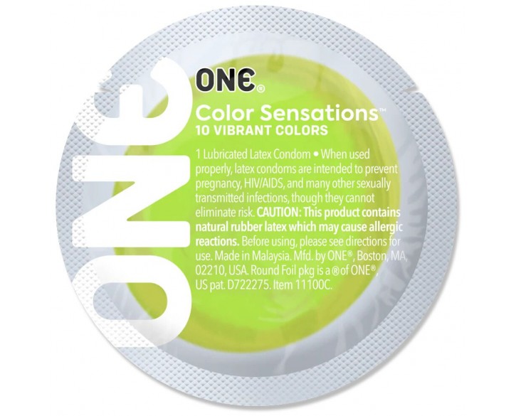 Презерватив ONE Color Sensations - Roll ONE on (Green) 1 шт