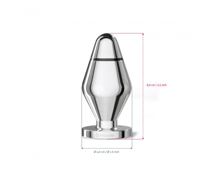 Металева анальна пробка Mystim Little John для електростимулятора, діаметр 4см