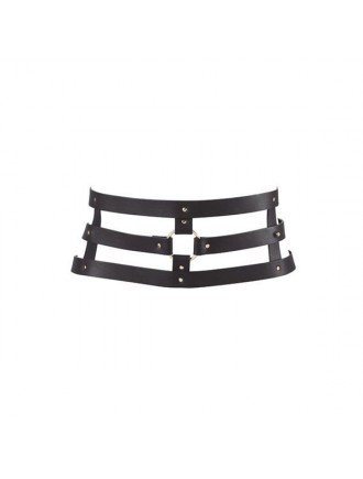 Портупея-пояс Bijoux Indiscrets MAZE - Wide Belt and Restraints Black, екошкіра