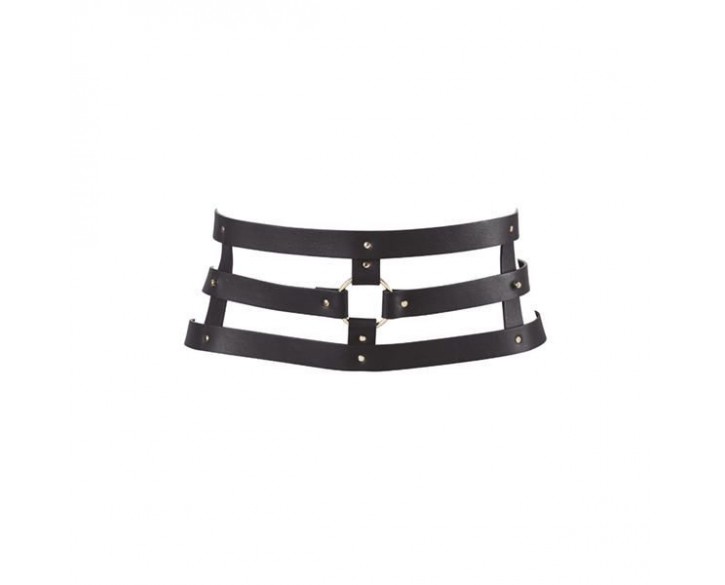 Портупея-пояс Bijoux Indiscrets MAZE - Wide Belt and Restraints Black, екошкіра