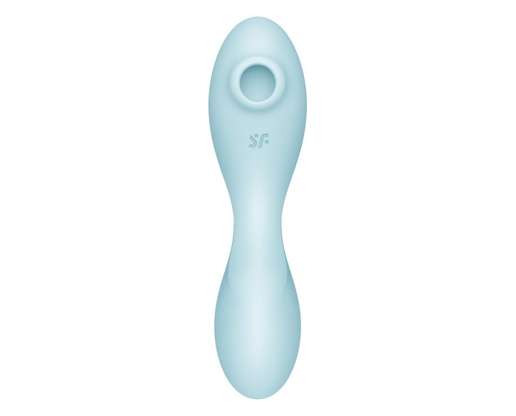 Вакуумний смарт-стимулятор із вібрацією Satisfyer Curvy Trinity 5 (Blue), керування зі смартфона