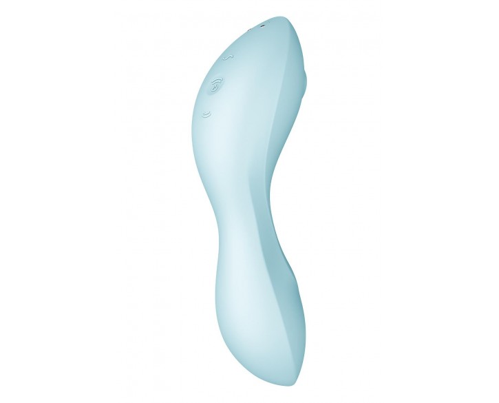 Вакуумний смарт-стимулятор із вібрацією Satisfyer Curvy Trinity 5 (Blue), керування зі смартфона