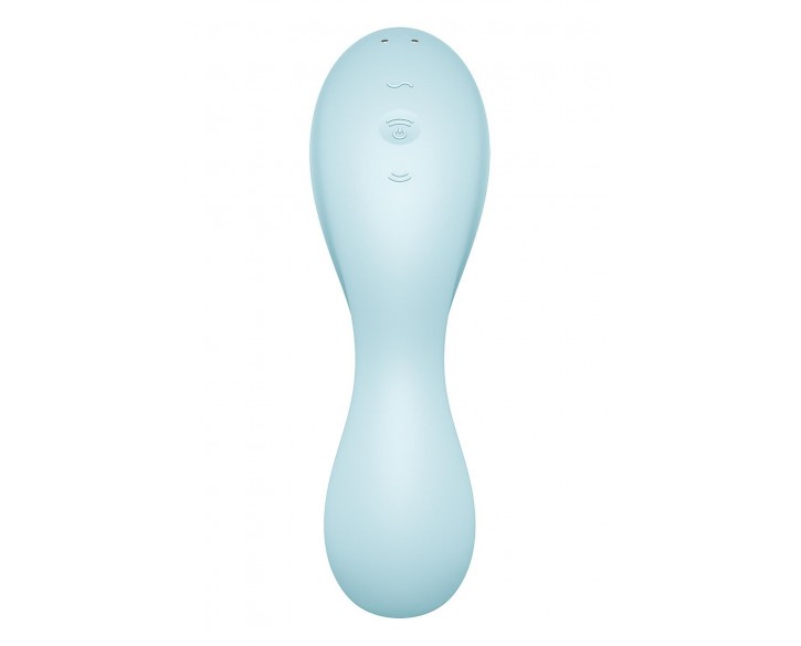 Вакуумний смарт-стимулятор із вібрацією Satisfyer Curvy Trinity 5 (Blue), керування зі смартфона