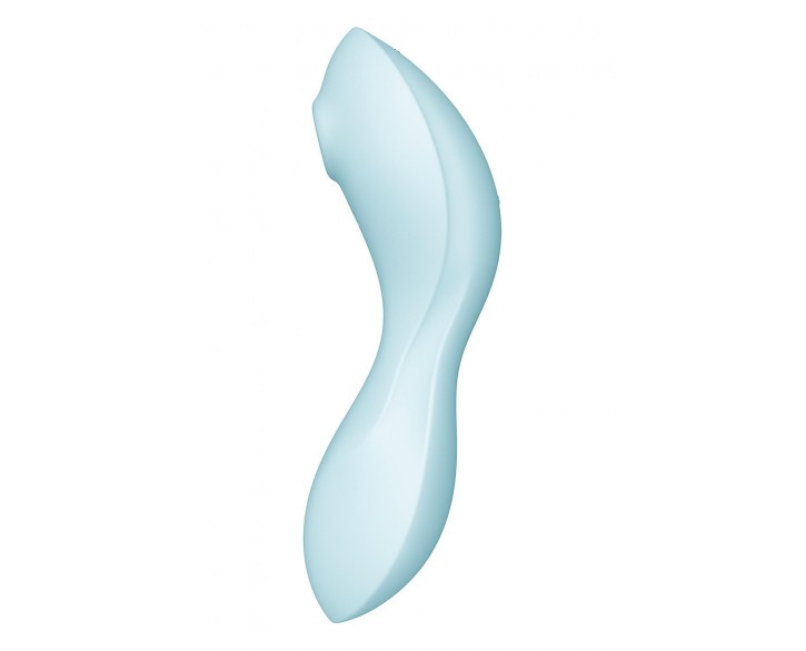 Вакуумний смарт-стимулятор із вібрацією Satisfyer Curvy Trinity 5 (Blue), керування зі смартфона