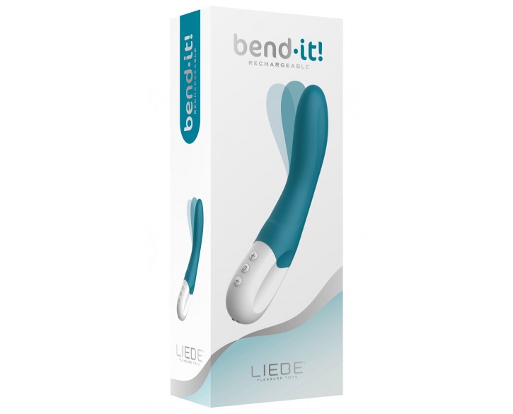 Вібратор точки G Liebe Bend It Rechargeable Ocean Blue, 10 режимів, дуже потужний, гнучкий стовбур