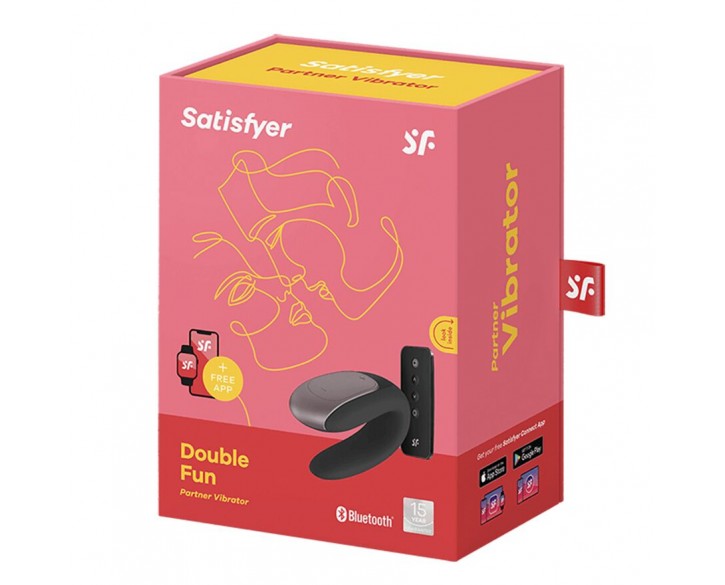 Смартвібратор для пар Satisfyer Double Fun (Black) з пультом ДК