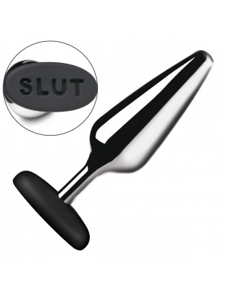 Анальна пробка Master Series Butt Slut Metal & Silicone Butt Plug - Silver