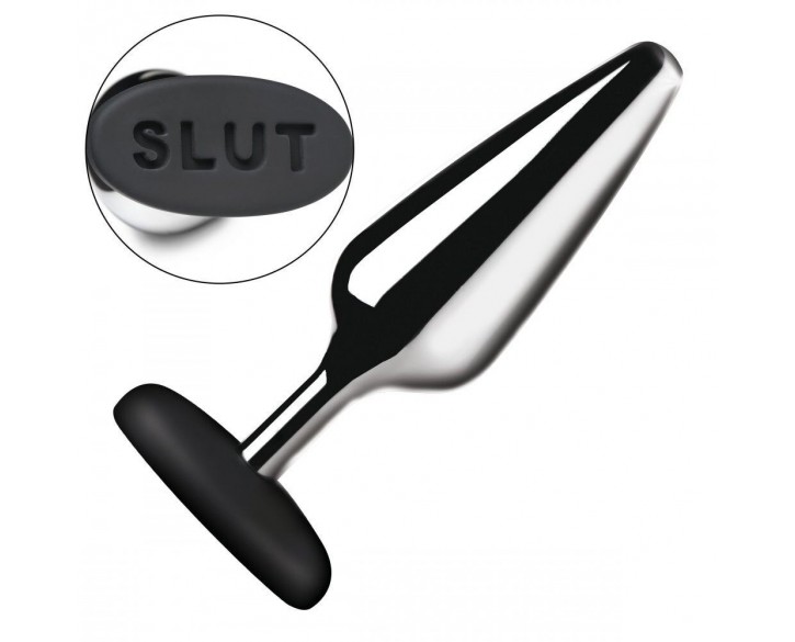 Анальна пробка Master Series Butt Slut Metal & Silicone Butt Plug - Silver