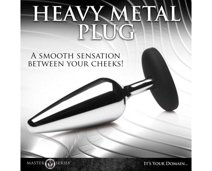 Анальна пробка Master Series Butt Slut Metal & Silicone Butt Plug - Silver
