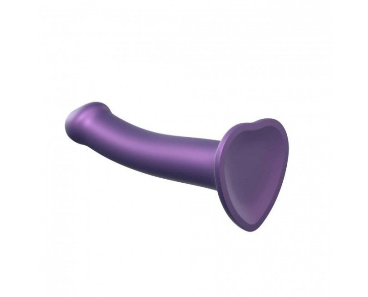 Насадка для страпону Strap-On-Me Mono Density Dildo Violet M, діам. 3,3 см, одношаровий силікон, гну