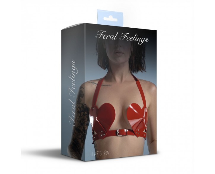 Ліф Серце Feral Feelings - Hearts Bra Red