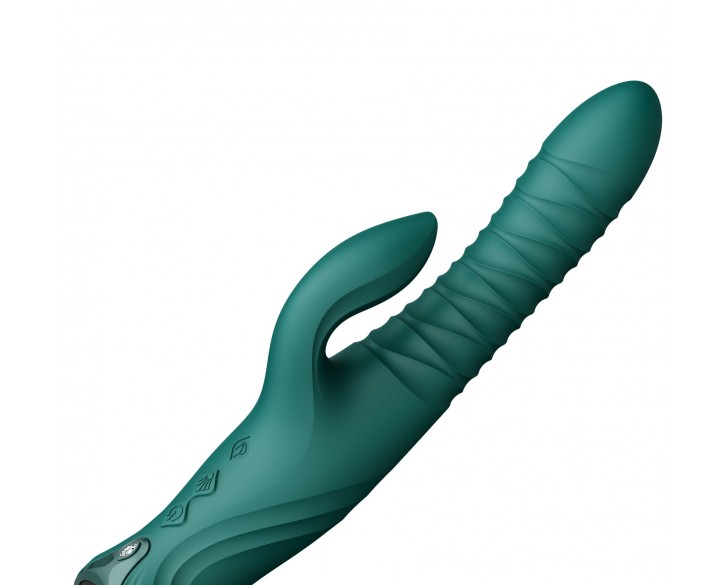 Пульсатор-кролик з вібрацією Zalo Mose 2 Turquoise Green