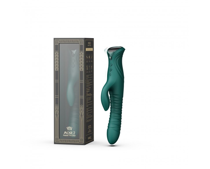 Пульсатор-кролик з вібрацією Zalo Mose 2 Turquoise Green