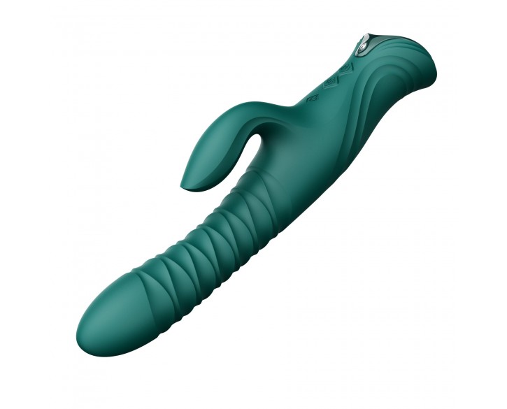 Пульсатор-кролик з вібрацією Zalo Mose 2 Turquoise Green