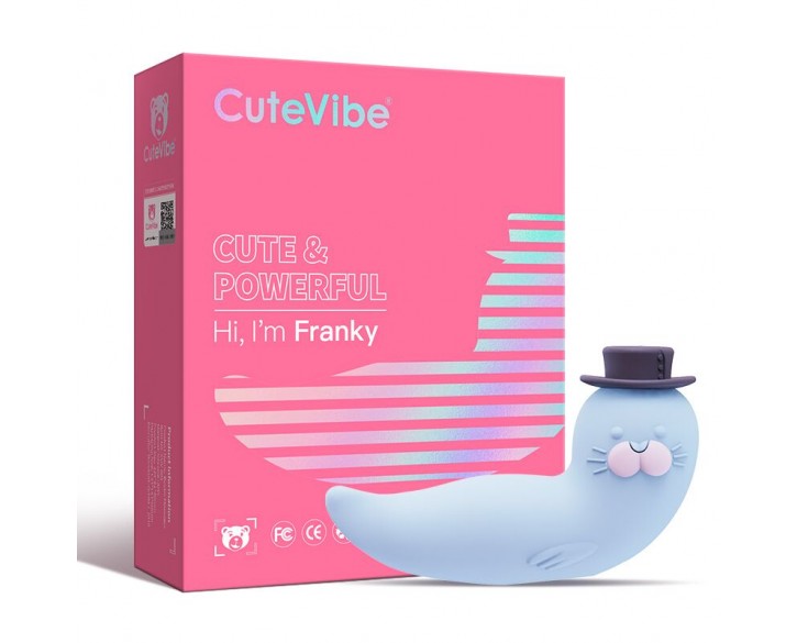 Вакуумний вібратор CuteVibe Franky Blue