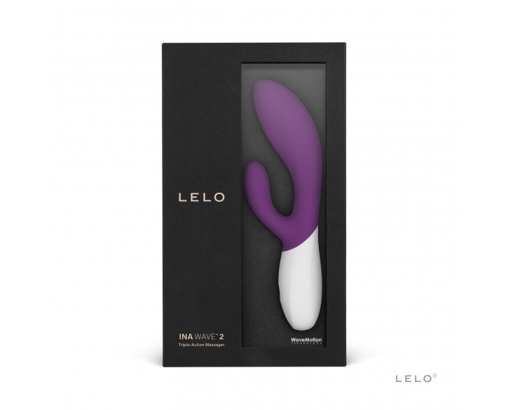 Вібратор-кролик LELO Ina Wave 2 Plum, манливий рух стовбура + вібрації