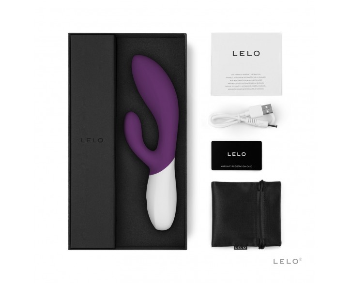 Вібратор-кролик LELO Ina Wave 2 Plum, манливий рух стовбура + вібрації