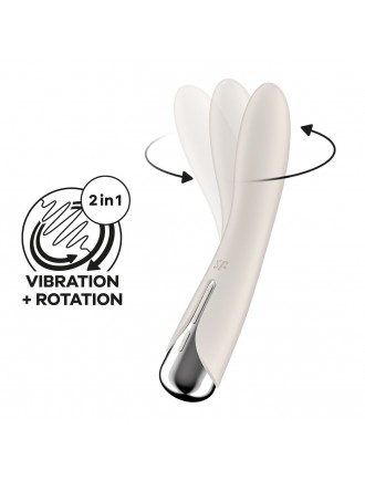 Вібратор точки G з обертанням Satisfyer Spinning Vibe 1 Beige, 2 мотори