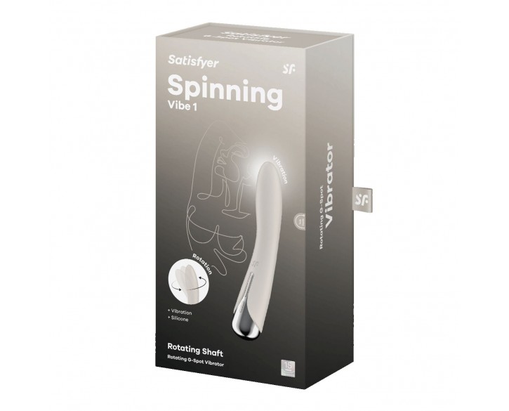 Вібратор точки G з обертанням Satisfyer Spinning Vibe 1 Beige, 2 мотори