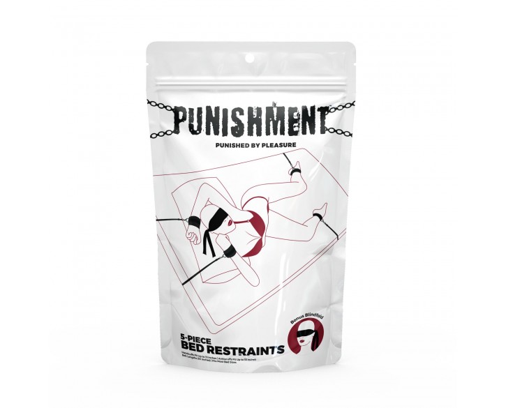 Розтяжка на ліжко Punishment - 5-Piece Bed Restraint Kit - Black