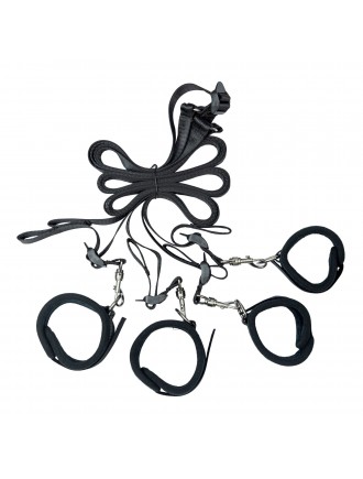 Розтяжка на ліжко Punishment - 5-Piece Bed Restraint Kit - Black
