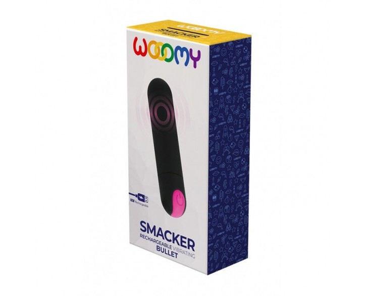 Віброкуля Wooomy Smacker, перезаряджувана, 10 швидкостей вібрації