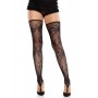 Панчохи Leg Avenue Floral Net Toe Loop Footless Thigh Highs One Size