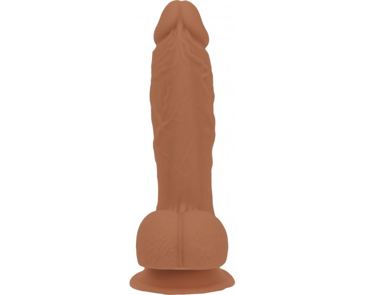 Фалоімітатор ADDICTION Steven 7.5" Silicone Dong Caramel, віброкуля в подарунок