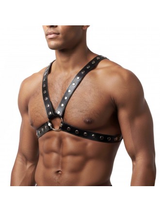 Чоловіча портупея Art of Sex - Spartacus, екошкіра, колір чорний, розмір L-2XL